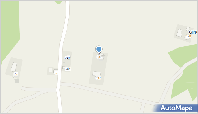 Łąkta Dolna, Łąkta Dolna, 333, mapa Łąkta Dolna