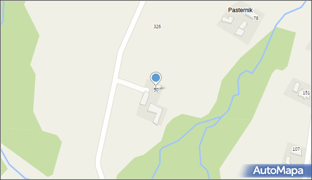 Łąkta Dolna, Łąkta Dolna, 50, mapa Łąkta Dolna