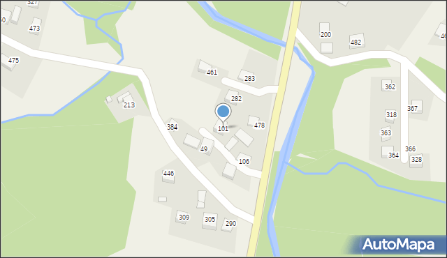 Łąkta Górna, Łąkta Górna, 101, mapa Łąkta Górna