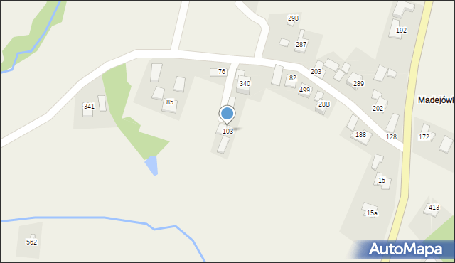 Łąkta Górna, Łąkta Górna, 103, mapa Łąkta Górna