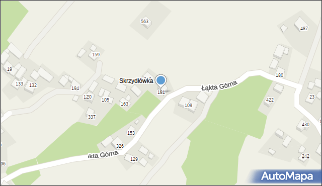 Łąkta Górna, Łąkta Górna, 181, mapa Łąkta Górna