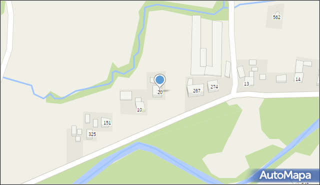 Łąkta Górna, Łąkta Górna, 20, mapa Łąkta Górna