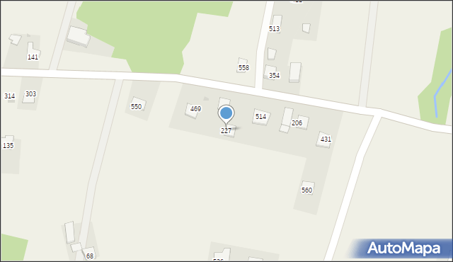 Łąkta Górna, Łąkta Górna, 227, mapa Łąkta Górna