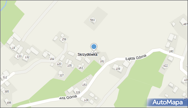 Łąkta Górna, Łąkta Górna, 320, mapa Łąkta Górna