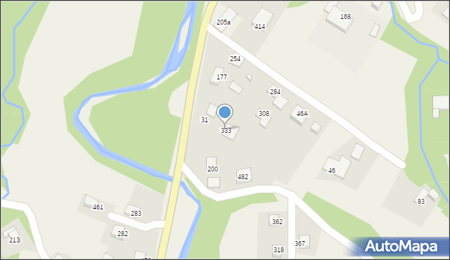 Łąkta Górna, Łąkta Górna, 333, mapa Łąkta Górna