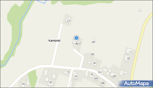 Łąkta Górna, Łąkta Górna, 350, mapa Łąkta Górna