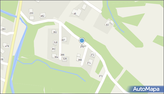 Łąkta Górna, Łąkta Górna, 370, mapa Łąkta Górna