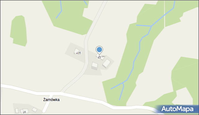 Łąkta Górna, Łąkta Górna, 43, mapa Łąkta Górna