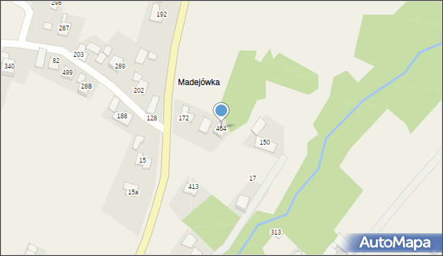 Łąkta Górna, Łąkta Górna, 464, mapa Łąkta Górna