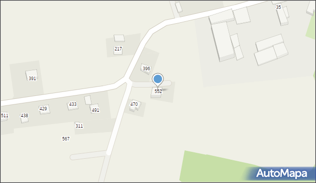 Łąkta Górna, Łąkta Górna, 552, mapa Łąkta Górna