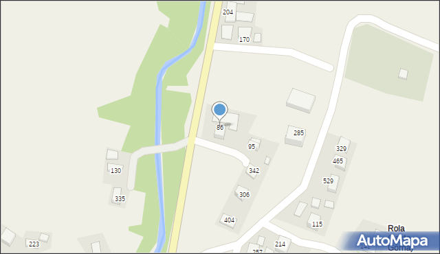 Łąkta Górna, Łąkta Górna, 86, mapa Łąkta Górna