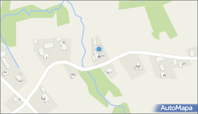 Łąkta Górna, Łąkta Górna, 88, mapa Łąkta Górna