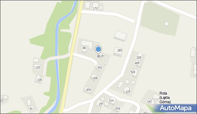 Łąkta Górna, Łąkta Górna, 95, mapa Łąkta Górna