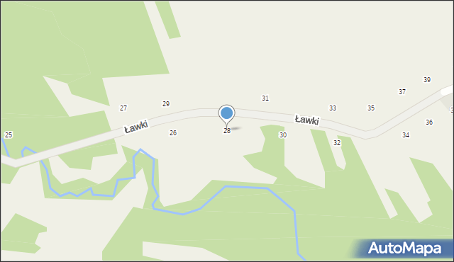 Lanckorona, Ławki, 28, mapa Lanckorona