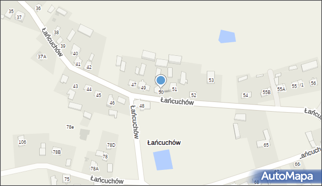 Łańcuchów, Łańcuchów, 50, mapa Łańcuchów