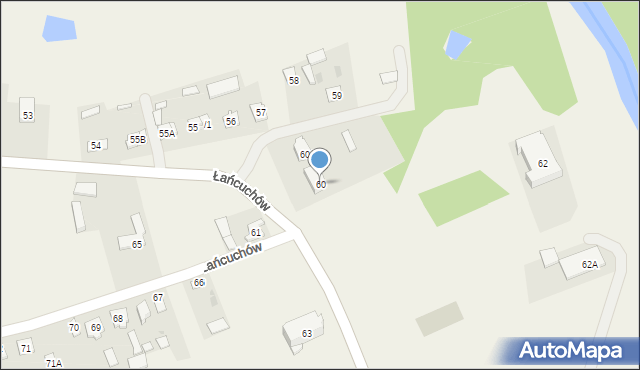 Łańcuchów, Łańcuchów, 60, mapa Łańcuchów