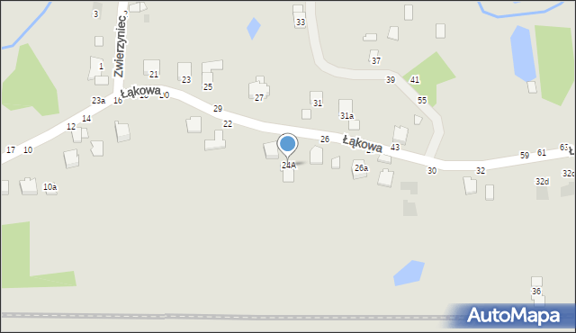 Łańcut, Łąkowa, 24A, mapa Łańcut