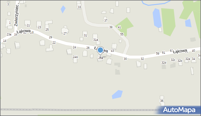 Łańcut, Łąkowa, 26a, mapa Łańcut