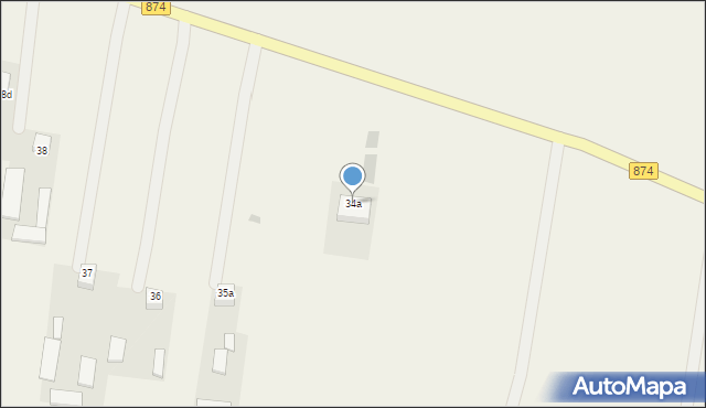 Łany, Łany, 34a, mapa Łany