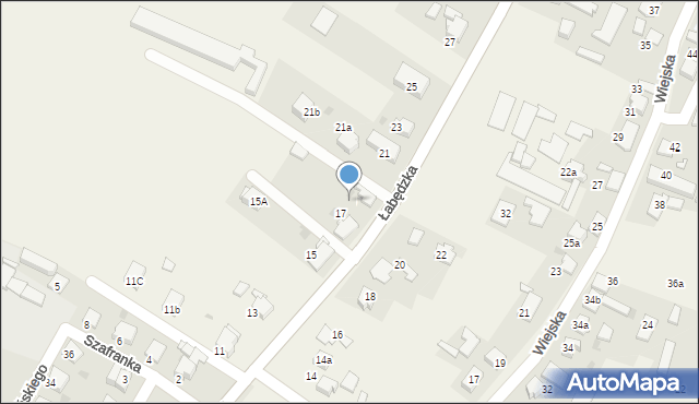 Łany Wielkie, Łabędzka, 19, mapa Łany Wielkie