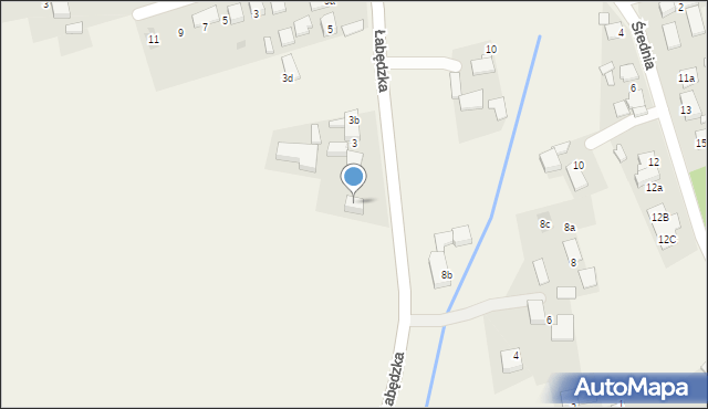 Łany Wielkie, Łabędzka, 1a, mapa Łany Wielkie