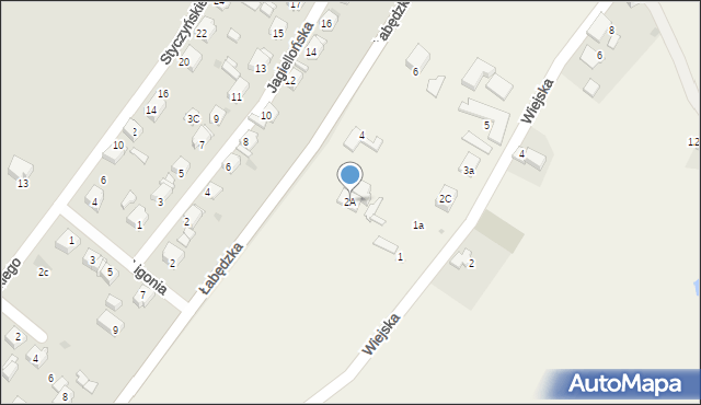 Łany Wielkie, Łabędzka, 2A, mapa Łany Wielkie