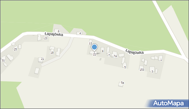 Łapajówka, Łapajówka, 11, mapa Łapajówka