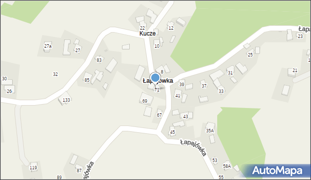 Łapajówka, Łapajówka, 71, mapa Łapajówka