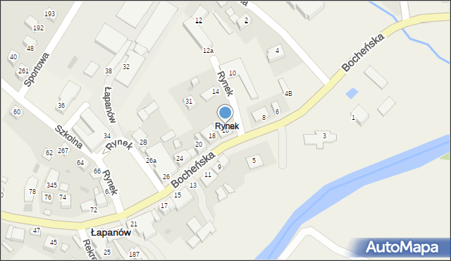 Łapanów, Łapanów, 16, mapa Łapanów