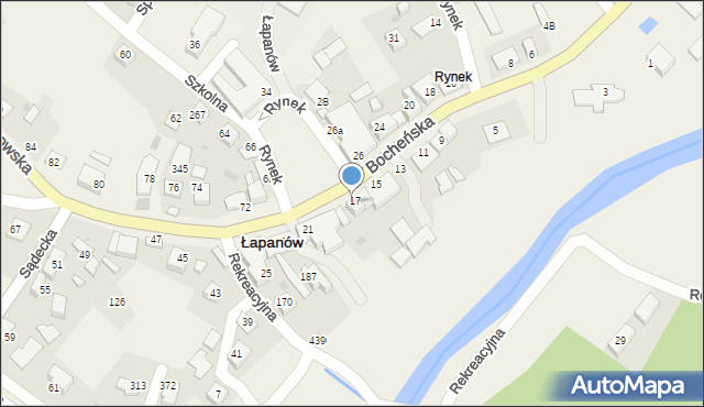 Łapanów, Łapanów, 17A, mapa Łapanów