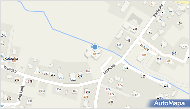 Łapanów, Łapanów, 183, mapa Łapanów