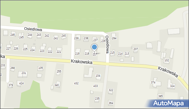 Łapanów, Łapanów, 217, mapa Łapanów