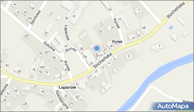 Łapanów, Łapanów, 24, mapa Łapanów