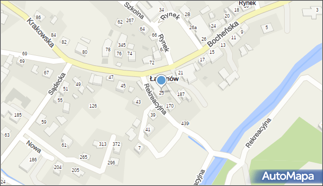 Łapanów, Łapanów, 25, mapa Łapanów