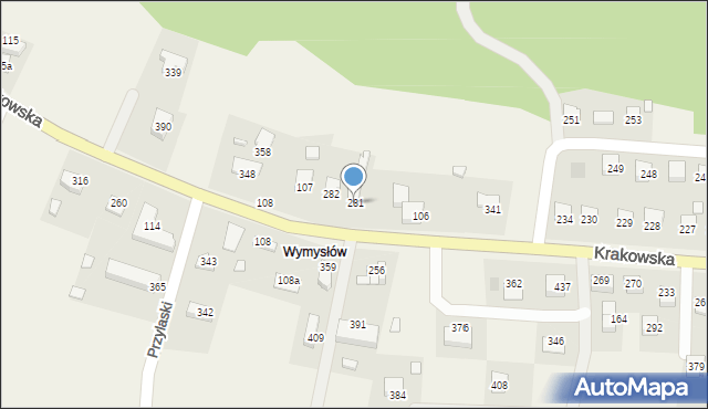 Łapanów, Łapanów, 281, mapa Łapanów