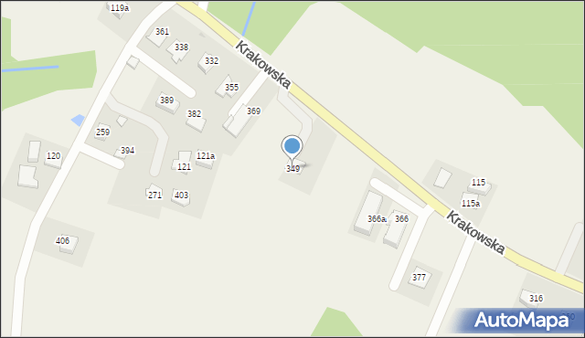 Łapanów, Łapanów, 349, mapa Łapanów