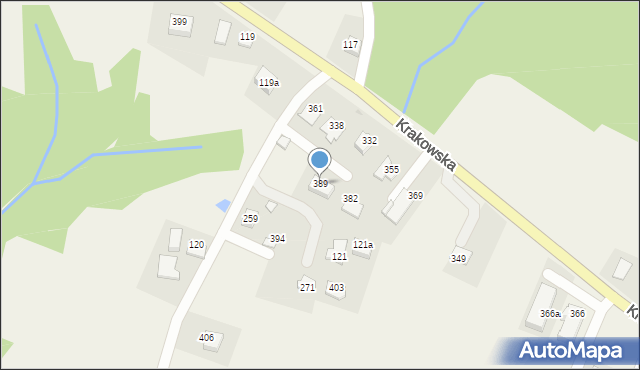 Łapanów, Łapanów, 389, mapa Łapanów