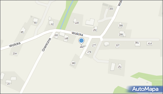 Łapanów, Łapanów, 442, mapa Łapanów