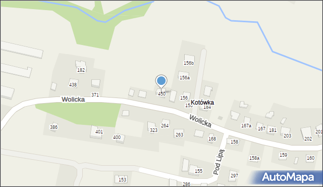 Łapanów, Łapanów, 450, mapa Łapanów