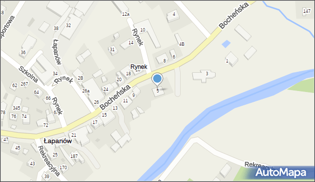 Łapanów, Łapanów, 5, mapa Łapanów