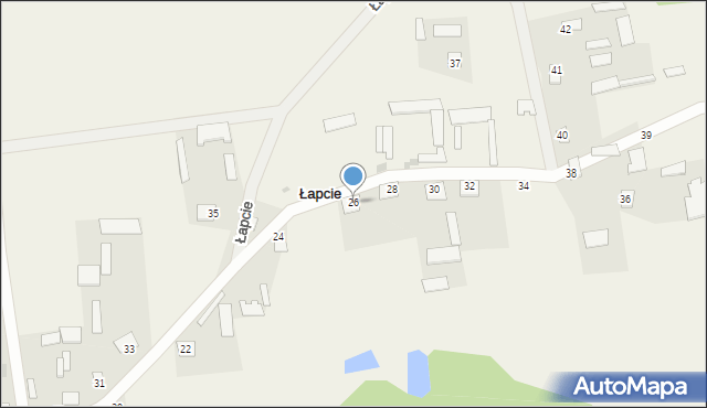 Łapcie, Łapcie, 26, mapa Łapcie