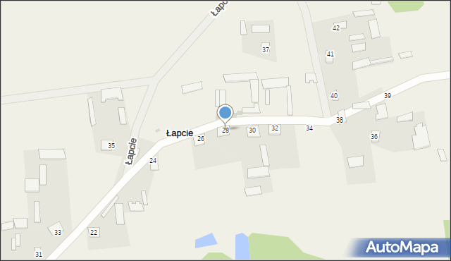 Łapcie, Łapcie, 28, mapa Łapcie