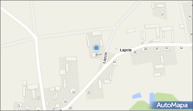 Łapcie, Łapcie, 35, mapa Łapcie