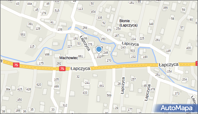 Łapczyca, Łapczyca, 112, mapa Łapczyca