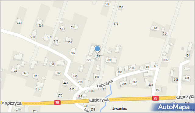 Łapczyca, Łapczyca, 138, mapa Łapczyca