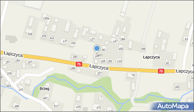 Łapczyca, Łapczyca, 145, mapa Łapczyca