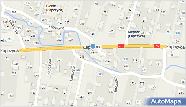 Łapczyca, Łapczyca, 154, mapa Łapczyca