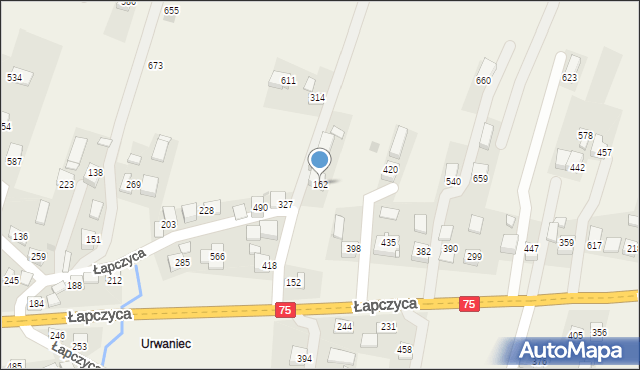 Łapczyca, Łapczyca, 162, mapa Łapczyca