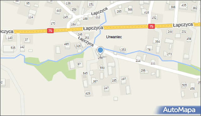 Łapczyca, Łapczyca, 256, mapa Łapczyca