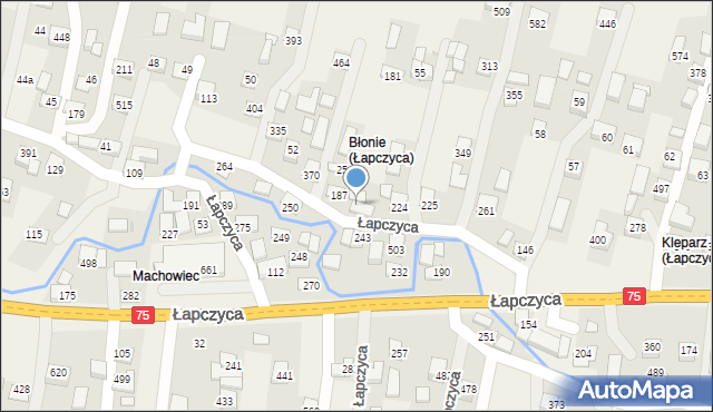 Łapczyca, Łapczyca, 291, mapa Łapczyca